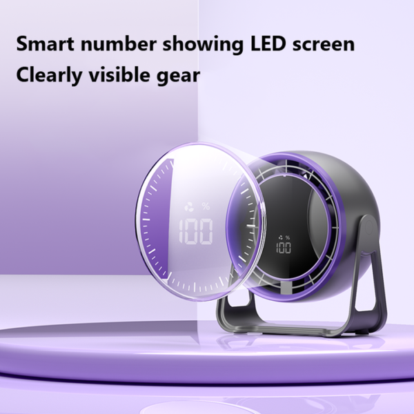 USB Mini Hand Fan with LED Display